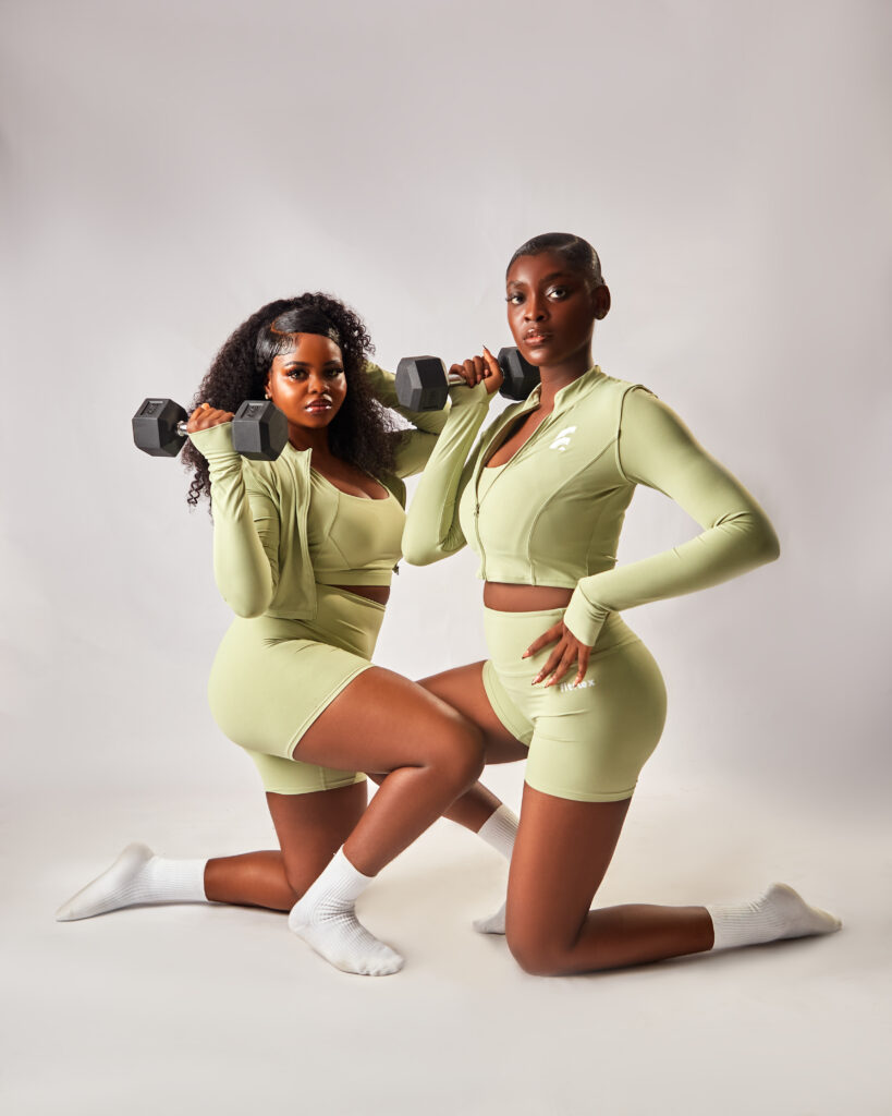 Two ladies wearing Fitflex gym wear